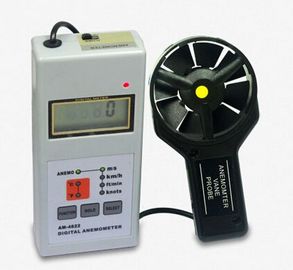 China AM-4822 Medición de la velocidad del aire y la temperatura del aire con pantalla LCD Anemómetro digital con función de retención de datos proveedor