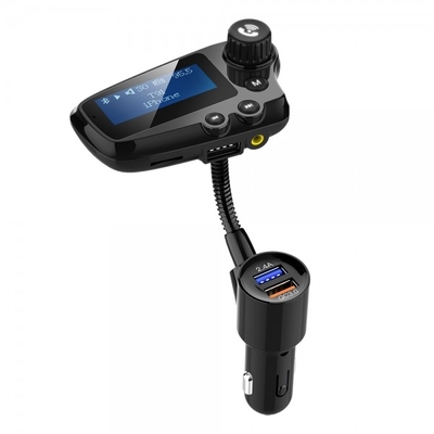 China T91 Reproductor de música MP3 inalámbrico de automóviles pantalla LCD teléfono telefónico sin manos transmisor de FM QC3.0 carga rápida proveedor