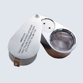 NO. 9890 Mini Metal 40X 25mm LED Magnificador Lupa de vidrio de aumento proveedor