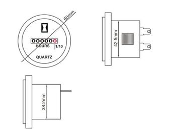 HM009 Pantalla LCD redonda medidor de horas mecánico para barco, automóvil, ATV, UTV, motos de nieve, tractores de césped proveedor