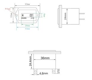 4.5-90V DC/86-230V AC LCD Horómetro proveedor