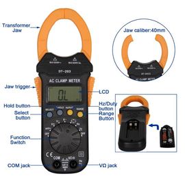 DT203 Medidor digital de abrazaderas de alcance automático proveedor