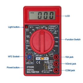 DT830B Pequeño multimetro popular con luz de fondo proveedor