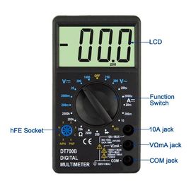DT700B Multiméter digital de pantalla LCD grande para principiantes proveedor