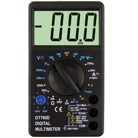 DT700D ((CE) Doble fusibles 50Hz salida de onda cuadrada pantalla LCD grande multimetro digital para principiantes proveedor
