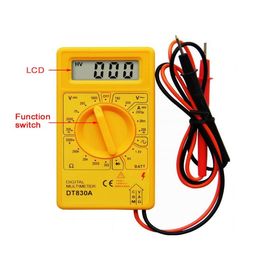DT830A Multimetro digital pequeño y popular con función de prueba de capacidad de la batería para principiantes proveedor