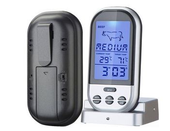 Termómetro de carne digital inalámbrico - Termómetro de cocina de cocina de barbacoa remota para horno Grill Fumador con temporizador proveedor