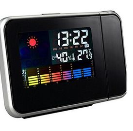 Reloj LCD digital Reloj de alarma Reloj de alarma Temperatura y humedad Medidor Pantalla de color LED luz de fondo Reloj de escritorio Proyector proveedor