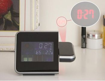 Reloj LCD digital Reloj de alarma Reloj de alarma Temperatura y humedad Medidor Pantalla de color LED luz de fondo Reloj de escritorio Proyector proveedor