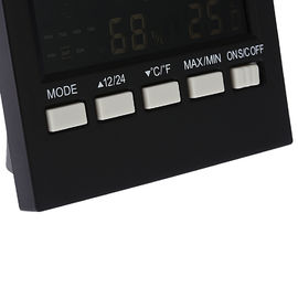Termómetro digital Higrómetro de temperatura Un reloj de humedad Colorido LCD Alarma Función de sueño Calendario Estación meteorológica proveedor