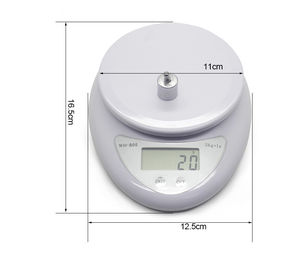 Wh-B05 Balanza electrónica digital de cocina para alimentos 5 kg/1 g, Balanzas blancas de nutrición Balanzas electrónicas pequeñas proveedor