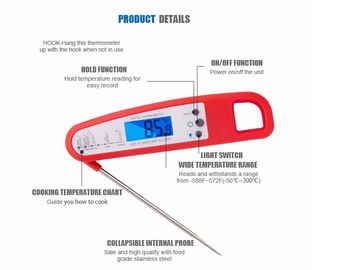 Nuevo diseño DTH-92 Termómetro de parrilla de carne impermeable Digital Termómetro de cocina BBQ Termómetro de carne proveedor
