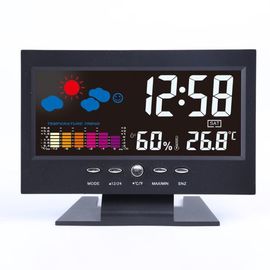 Pantalla LED multicolor Multicolor Pantalla de estación meteorológica digital Reloj para dormitorio en el hogar con luz de fondo proveedor