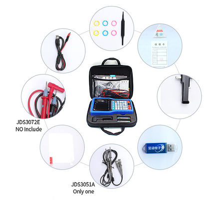 JDS3072E 100-240V 2 canales 70MHz 500MSa/S TFT pantalla LCD portátil Osciloscopio de almacenamiento digital proveedor