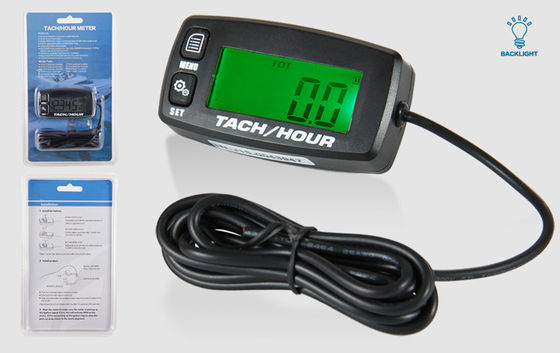 HM032R luz de fondo verde digital reajustable Tácmico inductivo Horómetro para motocicletas ATV Generador de motos de nieve proveedor