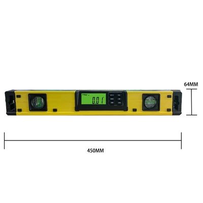 DL400 18 pulgadas Nivel eléctrico IP54 Polvo y impermeable Magnetos fuertes Nivel de espíritu con 2 burbujas proveedor