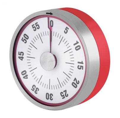 JG-060 temporizador mecánico magnético de acero inoxidable temporizador mecánico de cocina con imán cuenta atrás reloj de cocina alarma temporizador proveedor