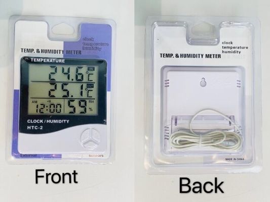 HTC-2 LCD termómetro digital higrómetro estación meteorológica inalámbrica comprobador de temperatura y humedad de interior al aire libre reloj de sonda proveedor