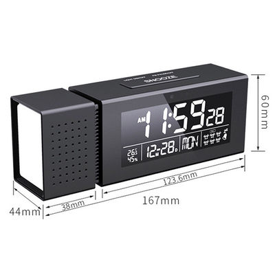 TS-P30 Reloj de alarma de luz nocturna IR Cuerpo humano Senso de sueño Reloj de color LED Cambiante de mesa digital Radio FM Termómetro proveedor