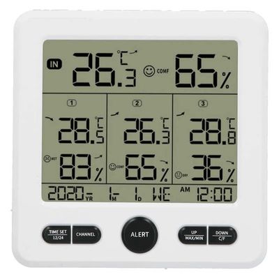 TS-6210 3 en 1 termómetro inalámbrico para interiores y exteriores para estaciones meteorológicas termómetro climático digital con calendario de reloj proveedor