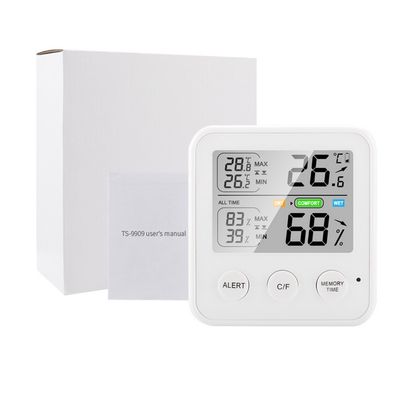TS-9909 Medidor digital de temperatura y humedad LCD Hidrómetro electrónico de interior Termómetro Estación meteorológica proveedor