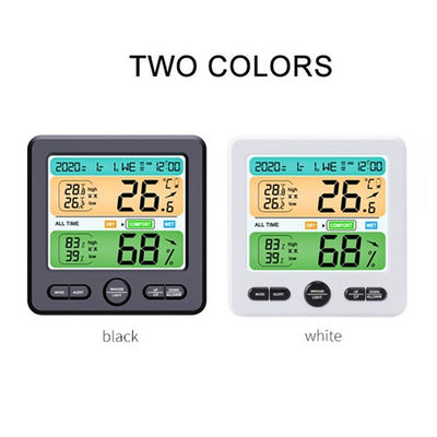 TS-6211 Pantalla LCD de escritorio instalada en la pared Contador de temperatura y humedad de alta precisión para uso doméstico Alarma electrónica proveedor