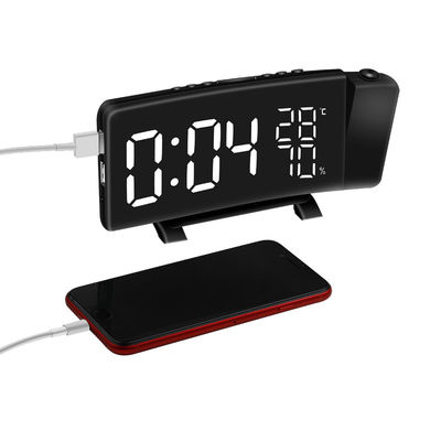 TS-5210 Relojes de alarma digital USB Reloj de proyección electrónica Radio FM Termómetro Para decoración de la mesa del dormitorio proveedor