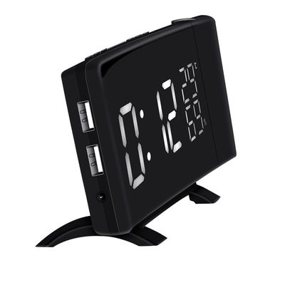 TS-5210 Relojes de alarma digital USB Reloj de proyección electrónica Radio FM Termómetro Para decoración de la mesa del dormitorio proveedor