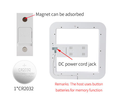 TS-S28 RGB LED Reloj de pared digital cuadrado termómetro hueco Diseño moderno Reloj de alarma colorido para decoración del hogar proveedor