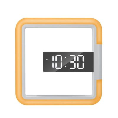 TS-S28 RGB LED Reloj de pared digital cuadrado termómetro hueco Diseño moderno Reloj de alarma colorido para decoración del hogar proveedor