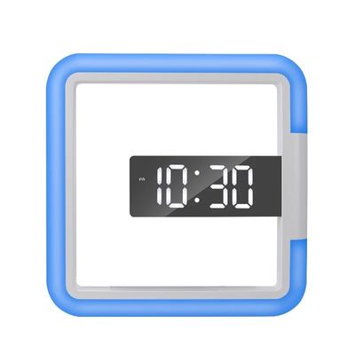 TS-S28 RGB LED Reloj de pared digital cuadrado termómetro hueco Diseño moderno Reloj de alarma colorido para decoración del hogar proveedor