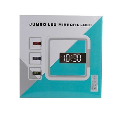 TS-S28 RGB LED Reloj de pared digital cuadrado termómetro hueco Diseño moderno Reloj de alarma colorido para decoración del hogar proveedor