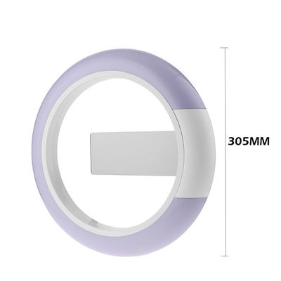 TS-S24 Nuevo LED Espejo Reloj de pared hueco Creativo con alarma Temperatura Anillo Luz Multicolor Switch proveedor