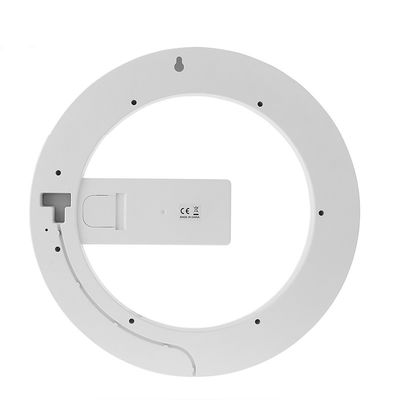 TS-S24 Nuevo LED Espejo Reloj de pared hueco Creativo con alarma Temperatura Anillo Luz Multicolor Switch proveedor