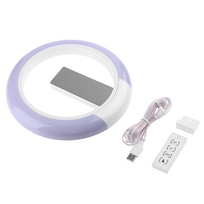 TS-S24 Nuevo LED Espejo Reloj de pared hueco Creativo con alarma Temperatura Anillo Luz Multicolor Switch proveedor