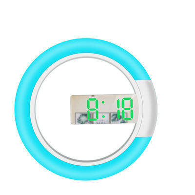 TS-S24 Nuevo LED Espejo Reloj de pared hueco Creativo con alarma Temperatura Anillo Luz Multicolor Switch proveedor
