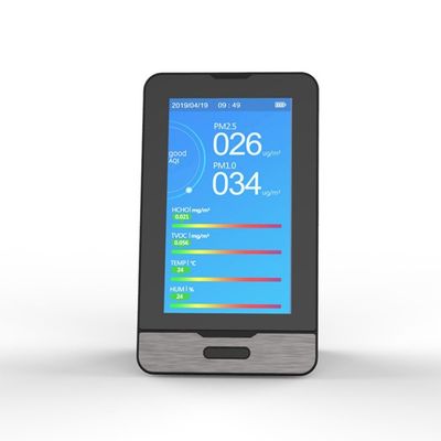 DM73A 4.3 pulgadas TFT LED pantalla digital láser portátil PM2.5 PM1.0 PM10 temperatura y humedad HCHO TOVC AQI detector proveedor