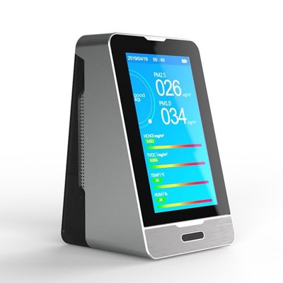 DM73A 4.3 pulgadas TFT LED pantalla digital láser portátil PM2.5 PM1.0 PM10 temperatura y humedad HCHO TOVC AQI detector proveedor