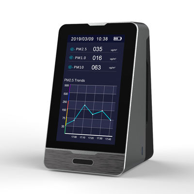 DM73A 4.3 pulgadas TFT LED pantalla digital láser portátil PM2.5 PM1.0 PM10 temperatura y humedad HCHO TOVC AQI detector proveedor