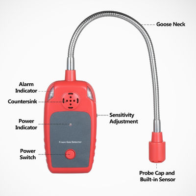 WT8827 10-1000PPM Detector de gas de freón para la detección de fugas de gas de freón del refrigerante de aire acondicionado proveedor