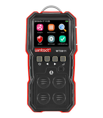 WT8811 4 en 1 Monitoreo de múltiples gases Oxígeno O2 Sulfuro de hidrógeno Monóxido de carbono CO LEL Analisador de fugas de gas proveedor