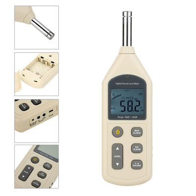 GM1356 30~130dBA medidor de nivel de sonido con USB Tester de ruido digital pantalla LCD Audio Vioce Describa el medidor Monitor de decibelios proveedor