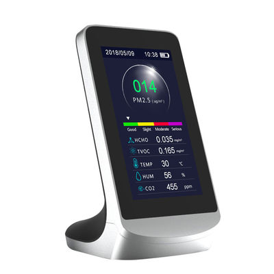 DM72B Monitor de calidad del aire C02 Contador de gases de dióxido de carbono HCHO TVOC PM2.5 PM1.0 PM10 Analisador de temperatura y humedad proveedor