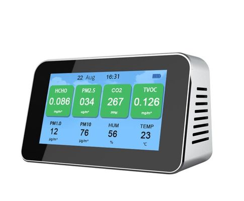 DM601B Pantalla LCD Detector de CO2 PM2.5 PM1.0 PM10 HCHO TVOC AQI Medidor de temperatura y humedad Monitor de calidad del aire proveedor