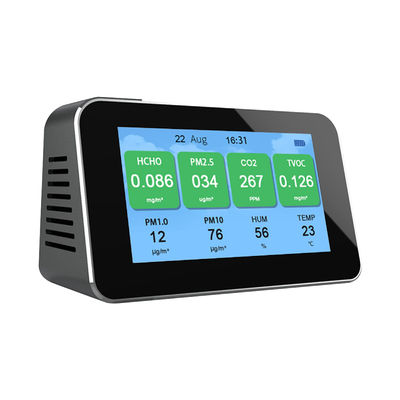 DM601B Pantalla LCD Detector de CO2 PM2.5 PM1.0 PM10 HCHO TVOC AQI Medidor de temperatura y humedad Monitor de calidad del aire proveedor