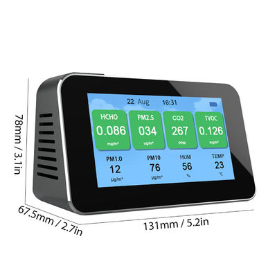 DM601B Pantalla LCD Detector de CO2 PM2.5 PM1.0 PM10 HCHO TVOC AQI Medidor de temperatura y humedad Monitor de calidad del aire proveedor