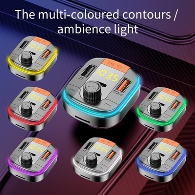 T832 Transmisor de FM Luces LED de colores Reproductor de MP3 de automóvil PD/QC3.0 Cargador rápido de automóvil proveedor