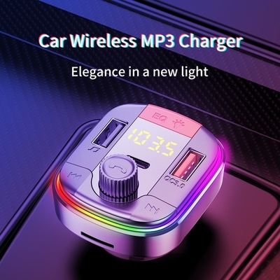 T832 Transmisor de FM Luces LED de colores Reproductor de MP3 de automóvil PD/QC3.0 Cargador rápido de automóvil proveedor